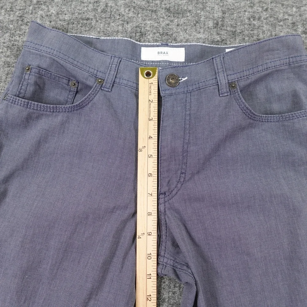 Brax Pants Mens 33x34 Gray Cooper Fancy Regular Fit Straight Leg Actual(31x27.5)